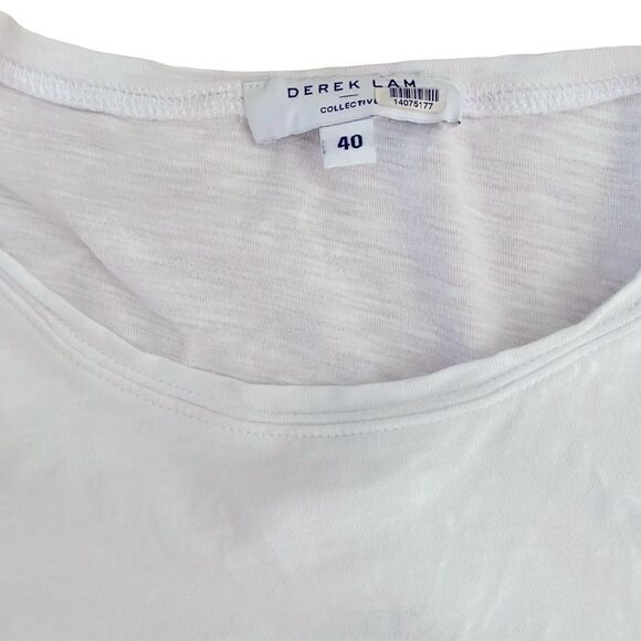 Derek Lam Collective White Ruffle Top Size Medium - Picture 4 of 6